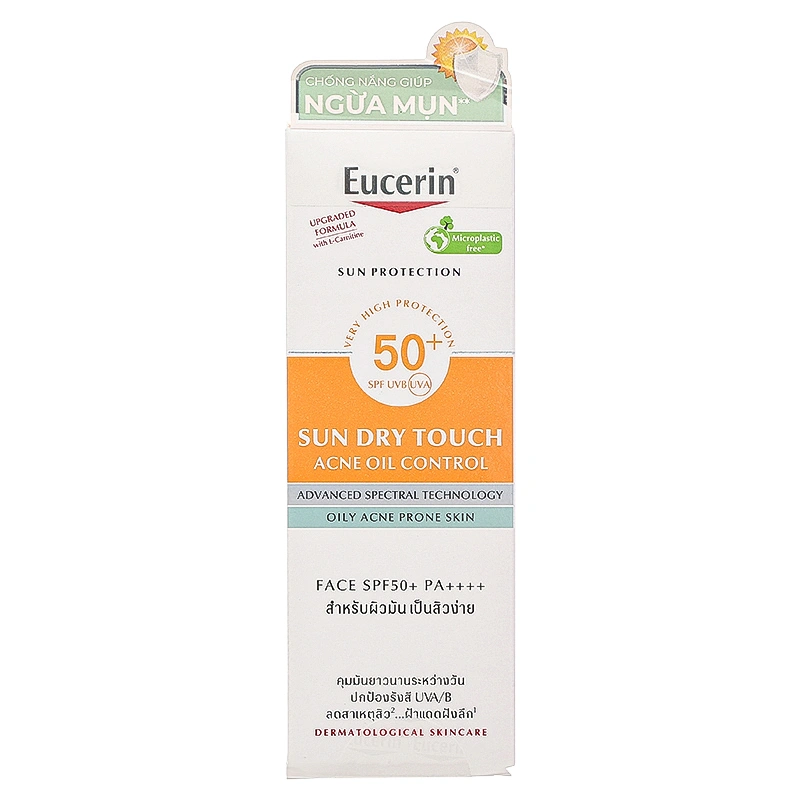 Kem chống nắng Eucerin Sun Dry Touch Acne Oil Control Face SPF 50+/PA++++ cho da nhờn mụn chai 50ml - 3